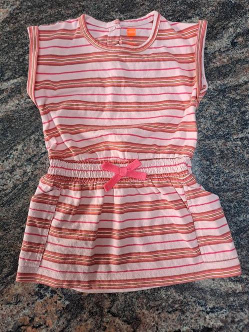 Mt 80 Roze gestreepte jurk met zakjes, Kinderen en Baby's, Babykleding | Maat 80, Zo goed als nieuw, Meisje, Jurkje of Rokje, Ophalen of Verzenden