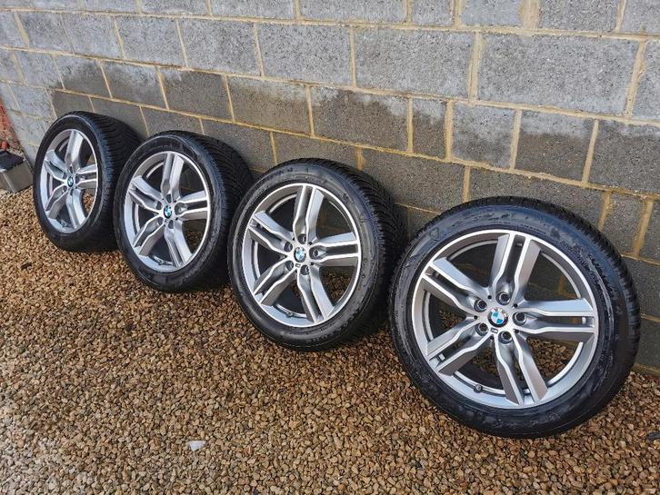 Jantes BMW + pneus hiver, Auto-onderdelen, Banden en Velgen, Band(en), Winterbanden, 18 inch, 225 mm, Personenwagen, Gebruikt