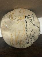 Lot items met poezen: kussen, hanger en 4 beeldjes, Ophalen of Verzenden