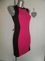 Divided nauwsluitend zwart roze kleed kleedje jurk jurkje 36, Divided, Roze, Zo goed als nieuw, Maat 36 (S)
