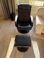Relax fauteuil met poefje, Huis en Inrichting, Fauteuils, Ophalen, Gebruikt, Metaal