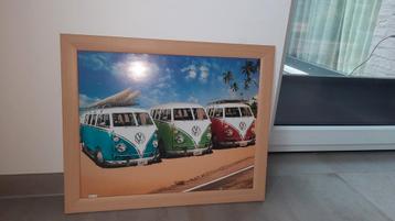 Volkswagen camper California beach kader en print 50x40