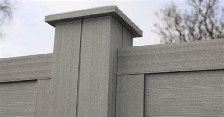 palen composiet licht grijs, Tuin en Terras, Terrasdelen en Vlonders, Nieuw, Composiet, Ophalen