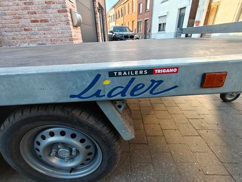 Remorque plateau Lider Trigano double essieux, Auto diversen, Aanhangers en Bagagewagens, Zo goed als nieuw, Ophalen