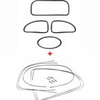 VW Ovale raam Kever Rubber kit deluxe alu sierlijst 53 - 57, Verzenden, Nieuw