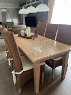 tafel & stoelen, Huis en Inrichting, Tafels | Eettafels, Ophalen, 50 tot 100 cm, Zo goed als nieuw, Vijf personen of meer