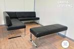 GRATIS LEVERING HEEL BE Echt Leer Eet Hoekbank met Hocker