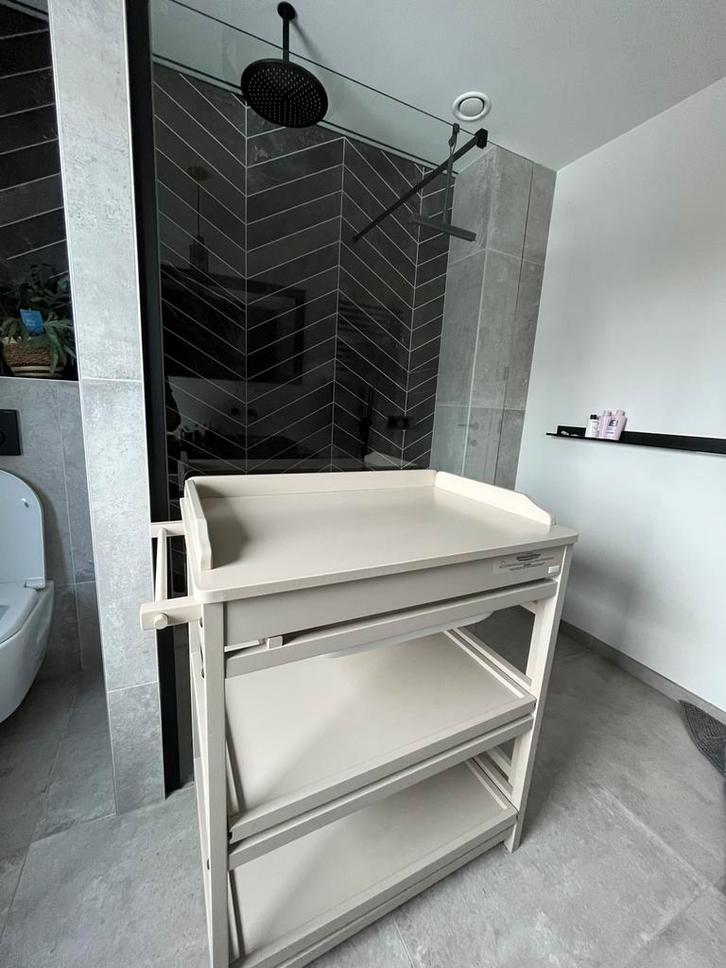 Verzorgingstafel met badje, Enfants & Bébés, Bains & Soins, Comme neuf, Baignoire, Enlèvement