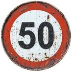 Panneau de signalisation en métal 50 - rétro vintage mancave, Enlèvement ou Envoi, Comme neuf, Décoration