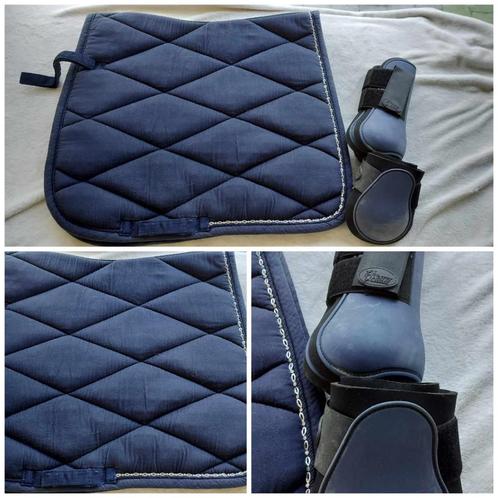 Blauw setje, Dieren en Toebehoren, Paarden en Pony's | Dekens en Dekjes, Gebruikt, Dekje, Ophalen of Verzenden