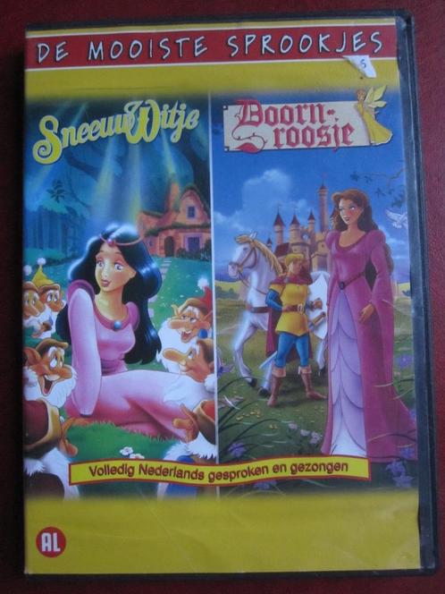 Sneeuwwitje + Doornroosje (2 films op 1 DVD), Cd's en Dvd's, Dvd's | Tekenfilms en Animatie, Zo goed als nieuw, Amerikaans, Tekenfilm