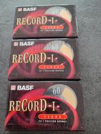 3 nieuwe BASF record-I cassettes in doos- Tapes, Cd's en Dvd's, Cassettebandjes, Ophalen of Verzenden