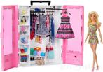 Barbie (Fashionistas) met kledingkast (GBK12), Kinderen en Baby's, Nieuw, Ophalen of Verzenden, Barbie