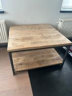Steigerhoute salontafel, Huis en Inrichting, Tafels | Salontafels, Ophalen, Gebruikt, 50 tot 100 cm, Vierkant