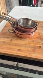 Koperen pannenset, Huis en Inrichting, Ophalen, Gebruikt, Overige materialen, Pannenset