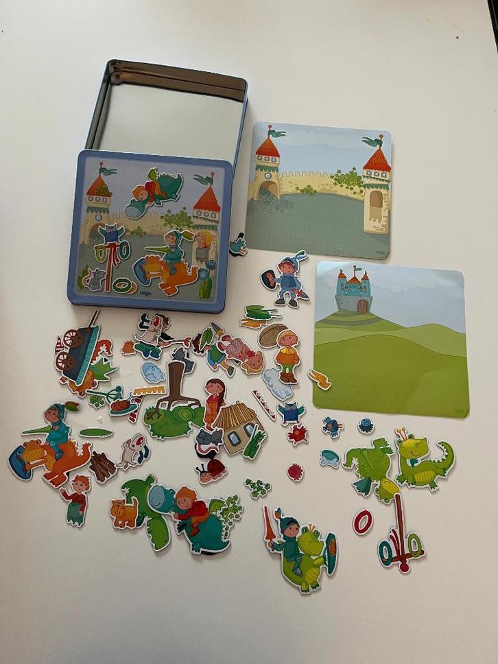 Haba magneetdoos drakenridder, Kinderen en Baby's, Speelgoed | Educatief en Creatief, Gebruikt, Ontdekken, Ophalen