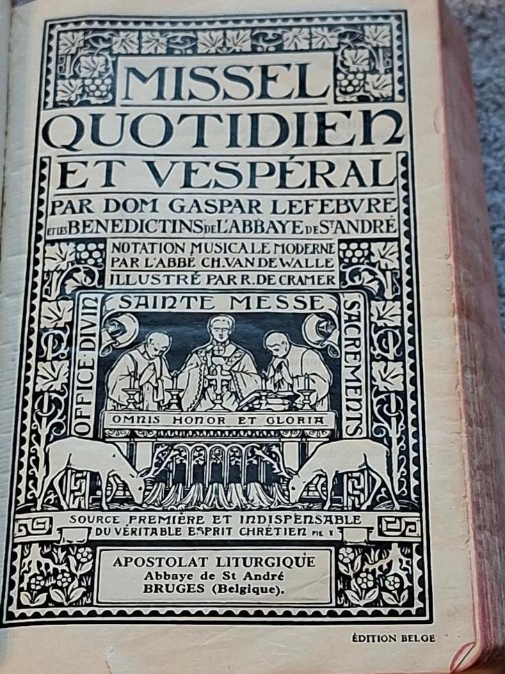 Missel Quotidien and Vesperal 1941, Collections, Religion, Utilisé, Christianisme | Catholique, Livre, Enlèvement ou Envoi