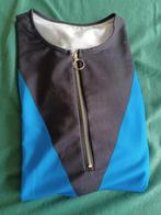 Blauw zwarte trui met rits M48/ 50, Kleding | Dames, Grote Maten, ANDERE, Trui of Vest, Zo goed als nieuw, Verzenden
