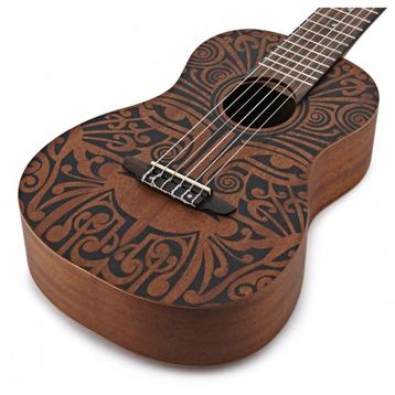 Luna Guitars 6-String Baritone Ukulele Tribal Mahogany