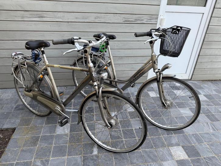 2 gazelle Davos fietsen, dames en heren in perfecte staat!, Fietsen en Brommers, Fietsen | Bakfietsen, Zo goed als nieuw, Gazelle