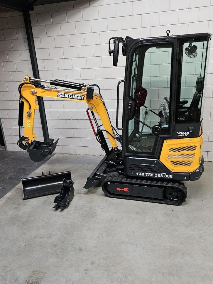MINIGRAAFMACHINE YAMA H12 KINGWAY3 JAAR garantie 3x graafbak, Zakelijke goederen, Machines en Bouw | Kranen en Graafmachines, Graafmachine