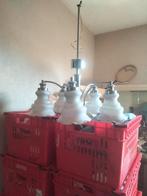 Vintage chrome luster met 5 lichtpunten, Ophalen of Verzenden, Zo goed als nieuw