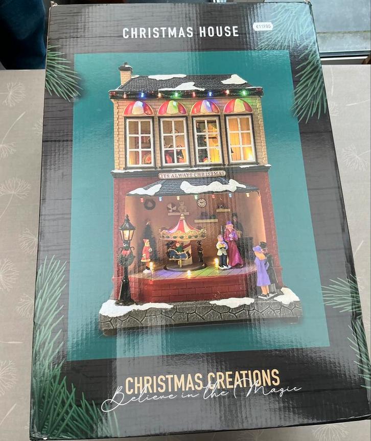 Kersthuis met draaimolen, Diversen, Kerst, Zo goed als nieuw, Ophalen of Verzenden