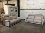 (74) Complete lederen salon met elektrische relaxen, Enlèvement, Comme neuf