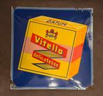Gebold Emaille Reclamebord Vitello Délicatesse, Verzamelen, Merken en Reclamevoorwerpen, Ophalen of Verzenden, Reclamebord