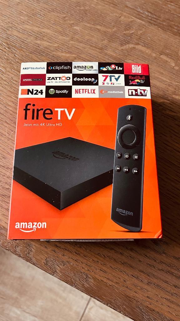 Amazon Fire TV Box, Audio, Tv en Foto, Mediaspelers, Gebruikt, Minder dan 500 GB, HDMI, USB 2.0, Ophalen