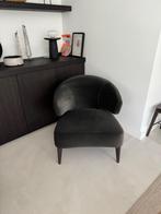 lounge chair MINOTTI ASTON velvet grey, Grijs, Zo goed als nieuw, Hout, Eén