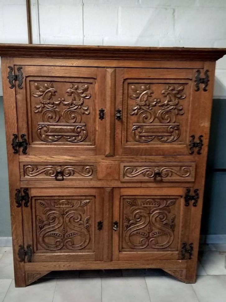 Meubles anciens/à récupérer, Maison & Meubles, Armoires | Mobilier de télévision, Utilisé, Chêne, Enlèvement