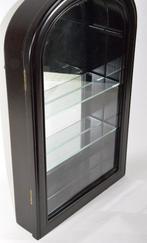 vitrinekastjes 2 stuks in hout met glazen leggers, Antiek en Kunst, Ophalen