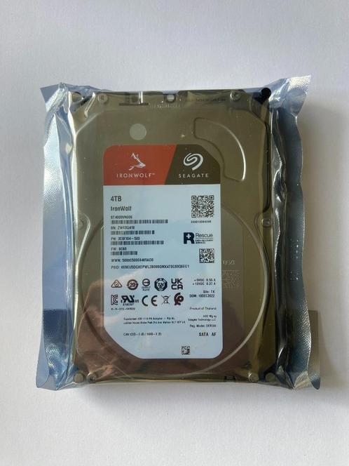 Seagate Ironwolf 4tb NAS HDD *ST4000VN006* (nieuw), Computers en Software, Harde schijven, Nieuw, HDD, SATA, Ophalen of Verzenden