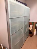 Kleerkast met glazen schuifdeuren, Huis en Inrichting, Kasten | Kleerkasten, Ophalen, Gebruikt, Glas, Met hangruimte