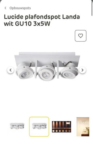 NIEUW - Lucide led 3x spot - wit beschikbaar voor biedingen