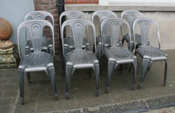 FIBROCIT metalen stoelen ( Belgische Tolix ) 100 % origineel
