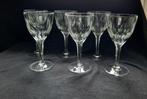 6 grands verres cristalin taillé ,VSL., Ophalen of Verzenden