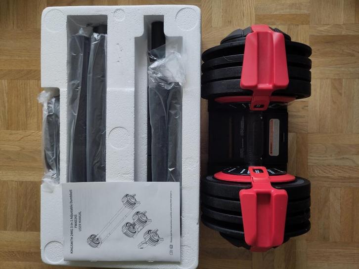Kingsmith Adjustable Dumbbell /Haltere Ajustable 24,5 kg, Sports & Fitness, Équipement de fitness, Neuf, Haltère, Enlèvement