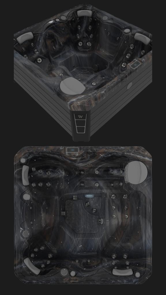 Jacuzzi Wellis Budapest Deluxe, Jardin & Terrasse, Bains à remous et Spas, Comme neuf, Fixé, Couverture, Filtre, Pompe, Escalier