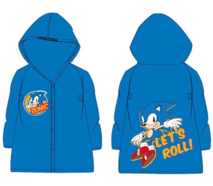 Sonic Regenjas - Sega - Maat 92/98 - 104/110, Kinderen en Baby's, Kinderkleding | Maat 104, Nieuw, Jongen, Jas, Ophalen of Verzenden
