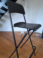 Chaise haute de bar pliante noire Ikea/Franklin, Huis en Inrichting, Barkrukken, 60 tot 90 cm, Zo goed als nieuw, Ophalen, 1 kruk