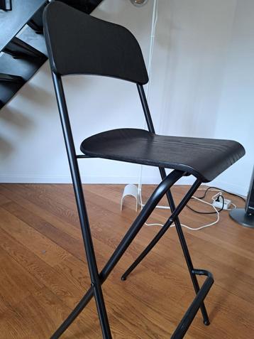 Chaise haute de bar pliante noire Ikea/Franklin