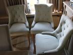 4 stijlvolle stoelen met gecappitoneerde rugleuning, Ophalen, Hout, Overige kleuren, Zo goed als nieuw