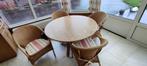 Rotan tafel + 4 stoelen, Huis en Inrichting, Ophalen, Gebruikt, Rotan, 4 tot 6 stoelen