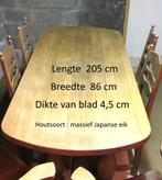 eiken tafel met zes stoelen, Huis en Inrichting, Ophalen, Gebruikt, 4 tot 6 stoelen