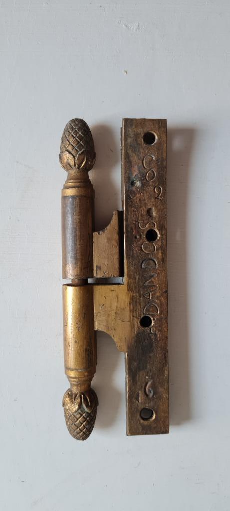 19de eeuws bronzen scharnier 'Maison H. Dandois, Antiek en Kunst, Antiek | Brons en Koper, Brons, Ophalen of Verzenden