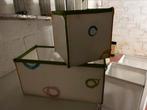 2 doosjes in stof Ikea, Huis en Inrichting, Woonaccessoires | Kisten, Ophalen, Gebruikt