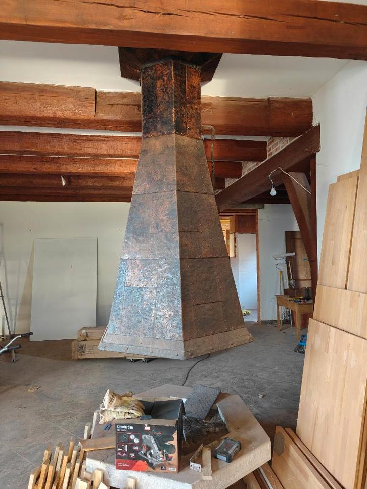 Open haard - koper - gratis, Huis en Inrichting, Haarden, Gebruikt, Overige soorten, Ophalen