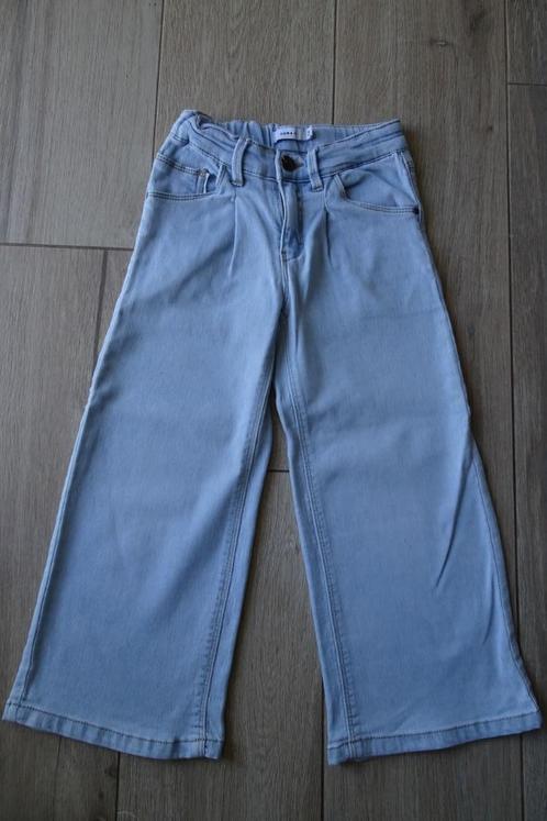 Lichtblauwe jeansbroek wide leg Name it maat 116, Kinderen en Baby's, Kinderkleding | Maat 116, Gebruikt, Meisje, Broek, Ophalen of Verzenden